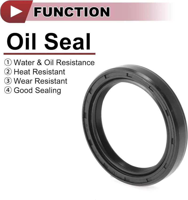 HEROFFIX 5 Pcs Rotary Shaft Seal High Pressure Oil Seal 35x45x7mm Black Nitrile 70 Durometer Rubber - Image 3
